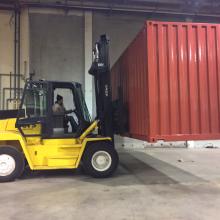 We have forklifts for a different applications. This particular unit is perfect or lifting Shipping Containers.