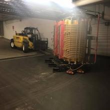 Mini Telehandler working in a Vancouver Underground